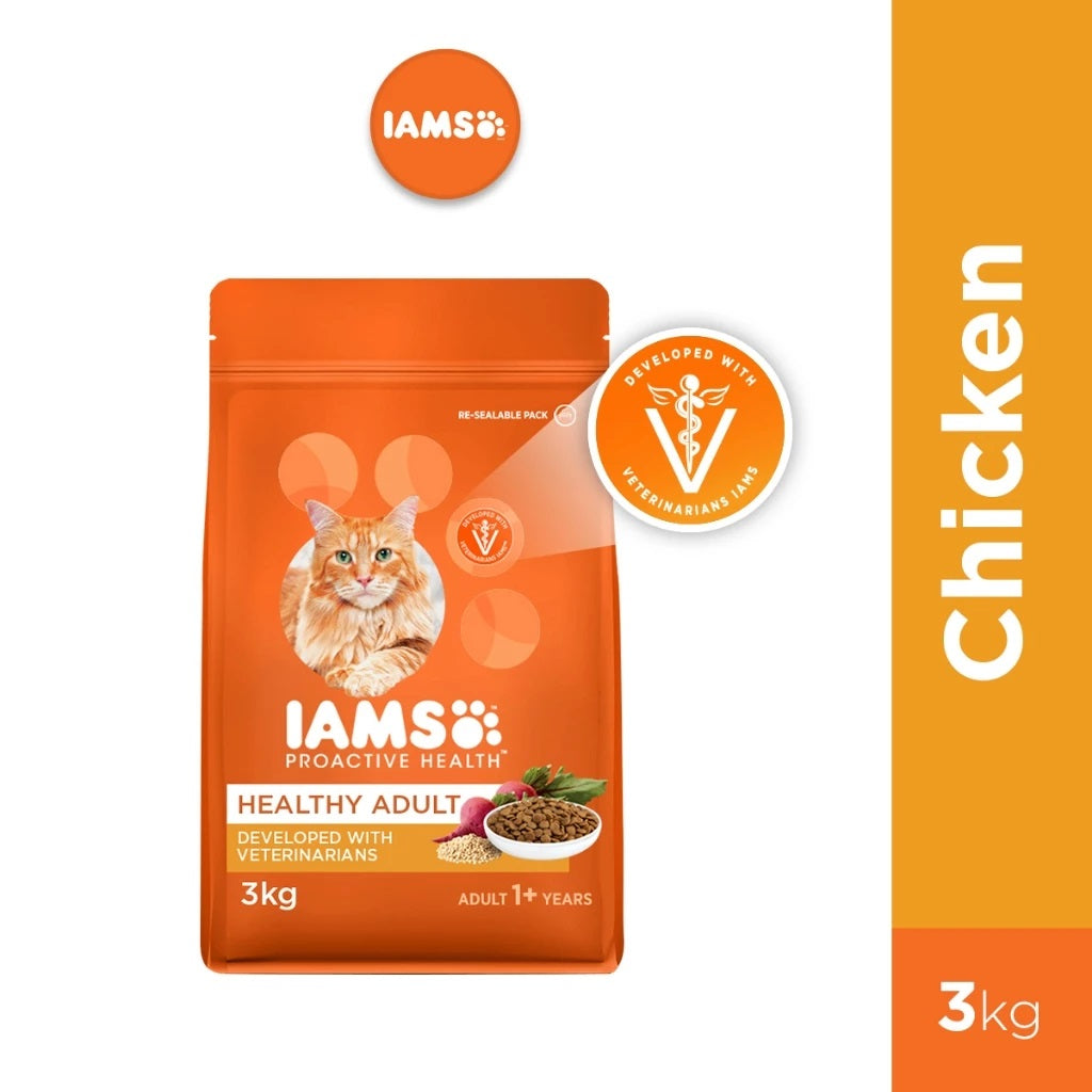IAMS Premium Cat Dry Food in Chicken Flavor 1kg/3KG