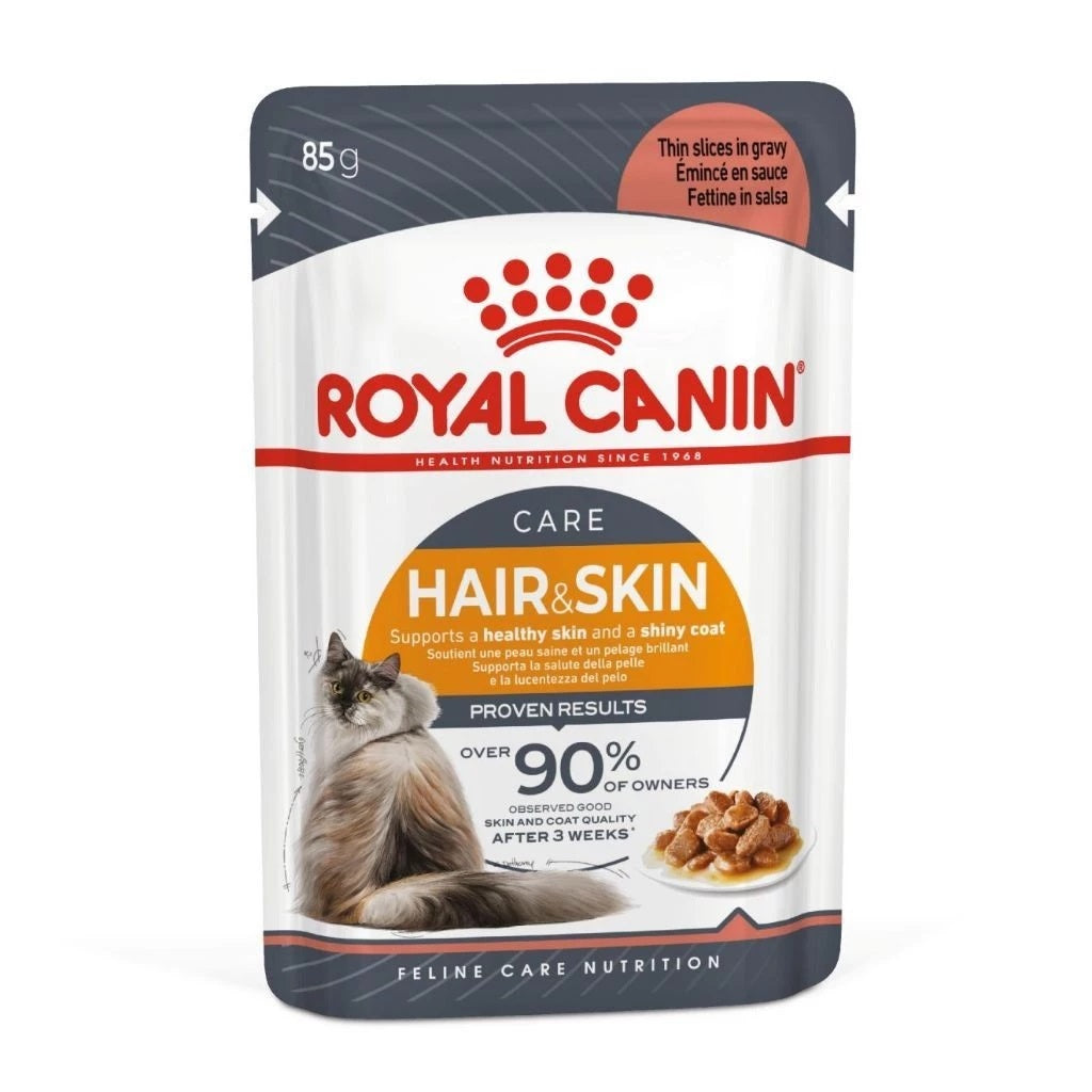 Royal Canin Hair & Skin Gravy (85g x 12 ) Adult Wet Cat Food