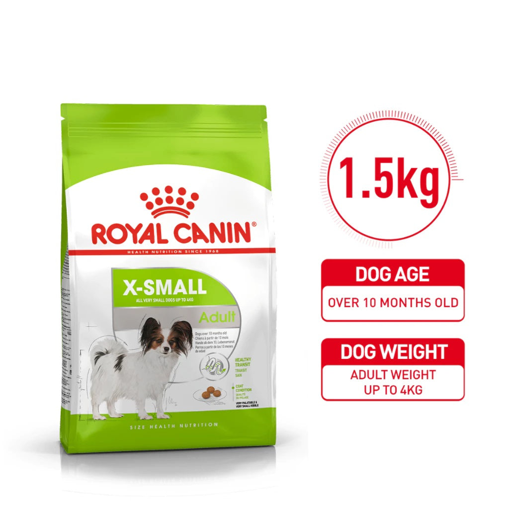 Royal Canin X-Small Adult 1.5kg/3KG Dry Dog Food
