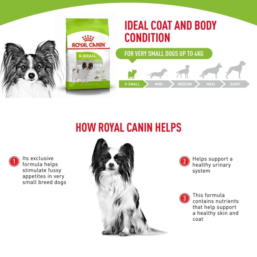 Royal Canin X-Small Adult 1.5kg/3KG Dry Dog Food