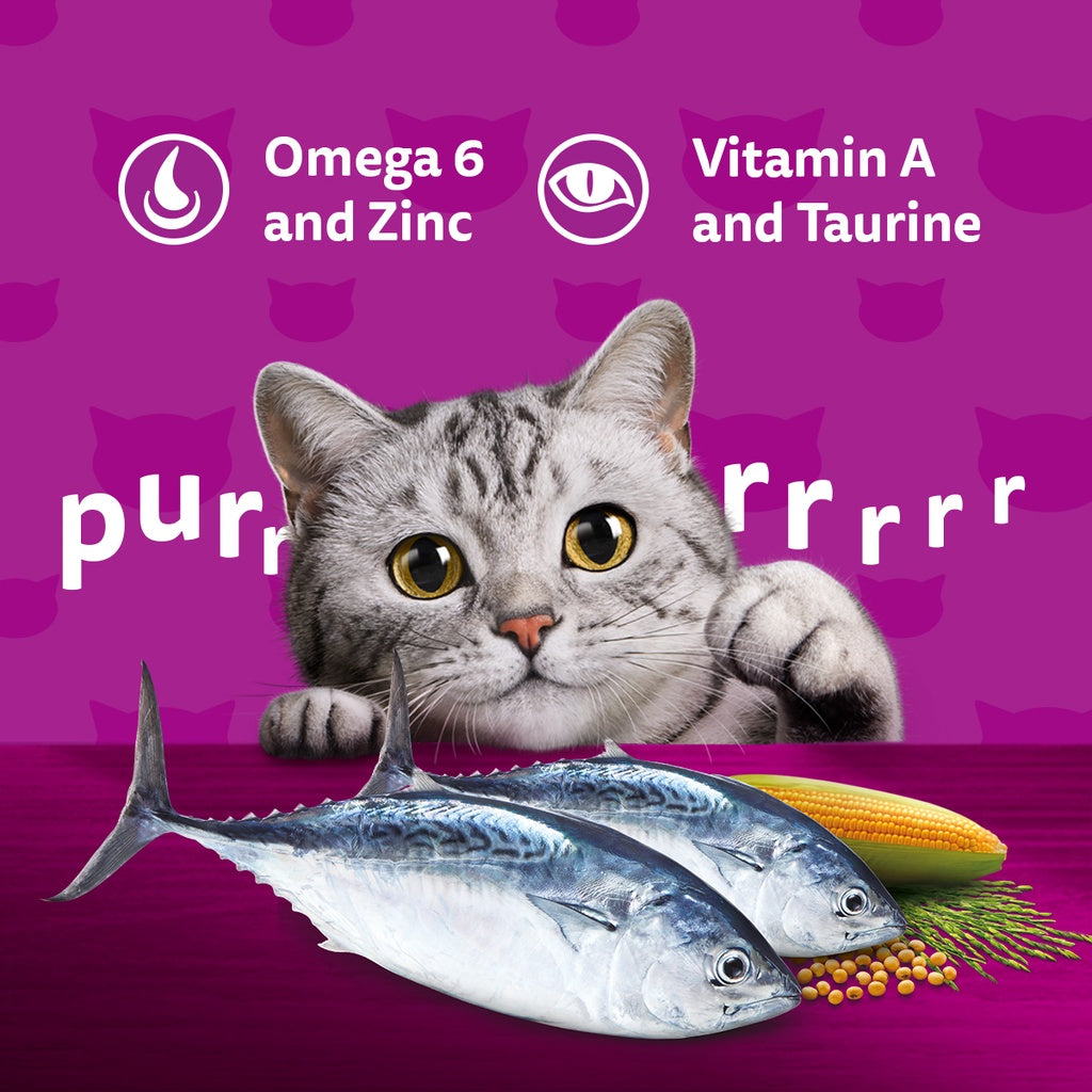 Whiskas Cat Food Tuna Flavor Cat Dry Food for Adult Cats Aged 1+ Years (3kg)