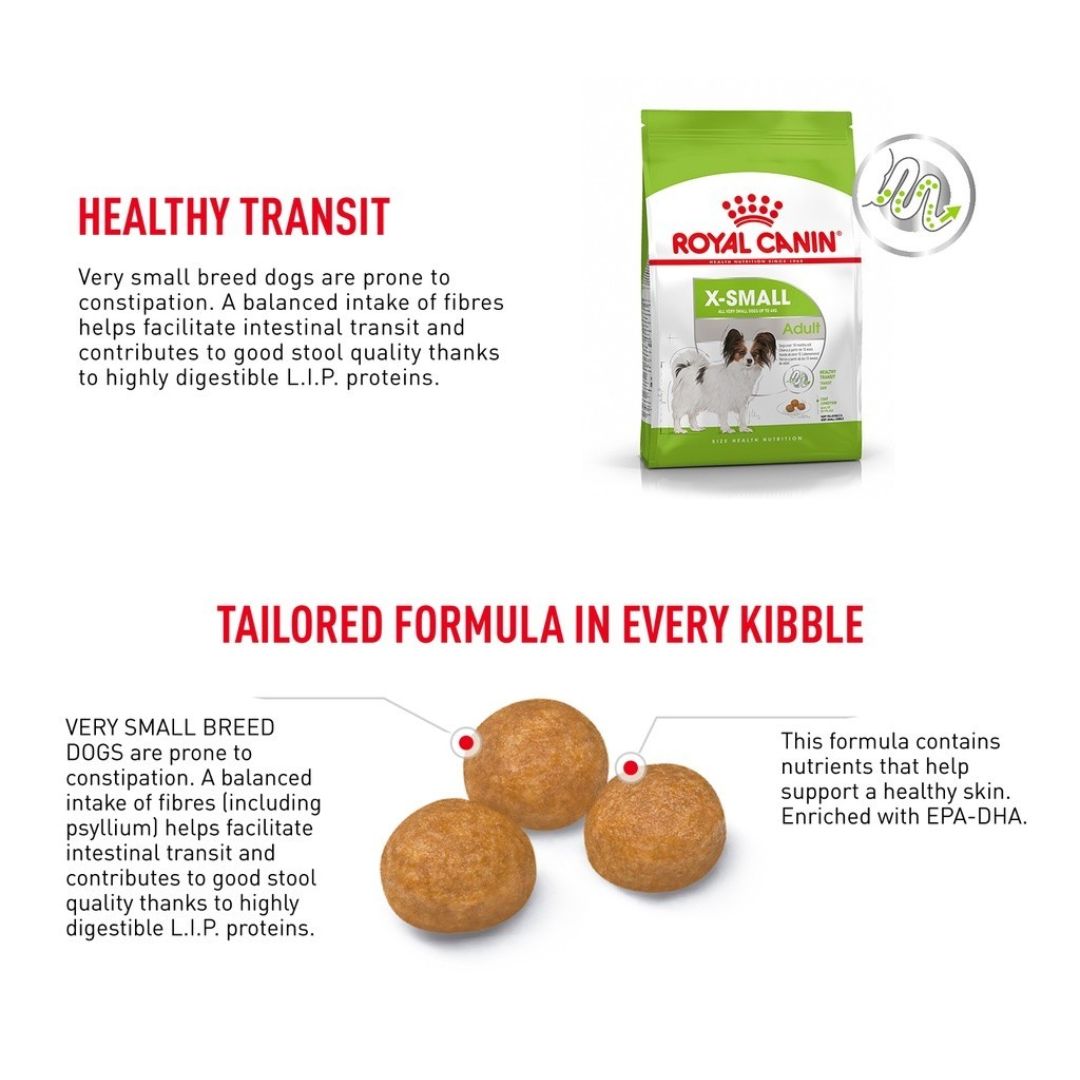 Royal Canin X-Small Adult 1.5kg/3KG Dry Dog Food