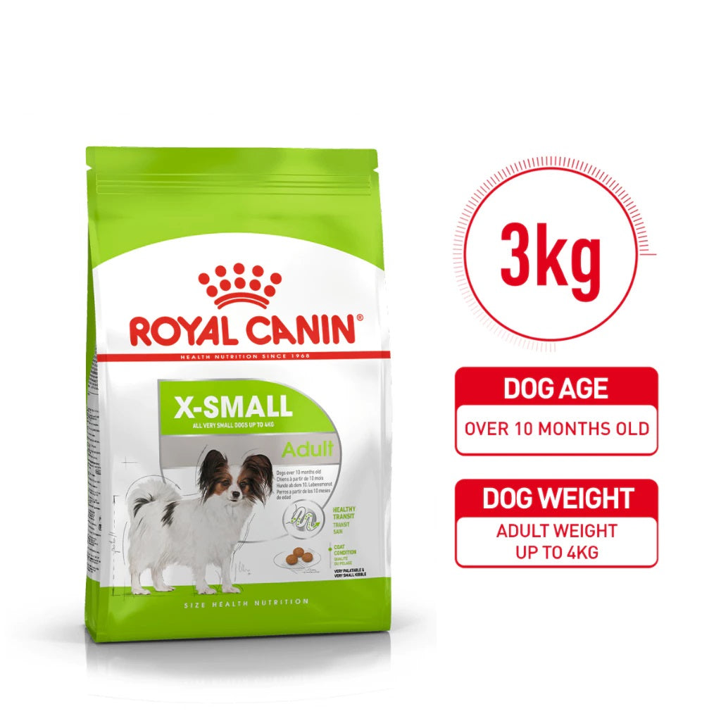 Royal Canin X-Small Adult 1.5kg/3KG Dry Dog Food
