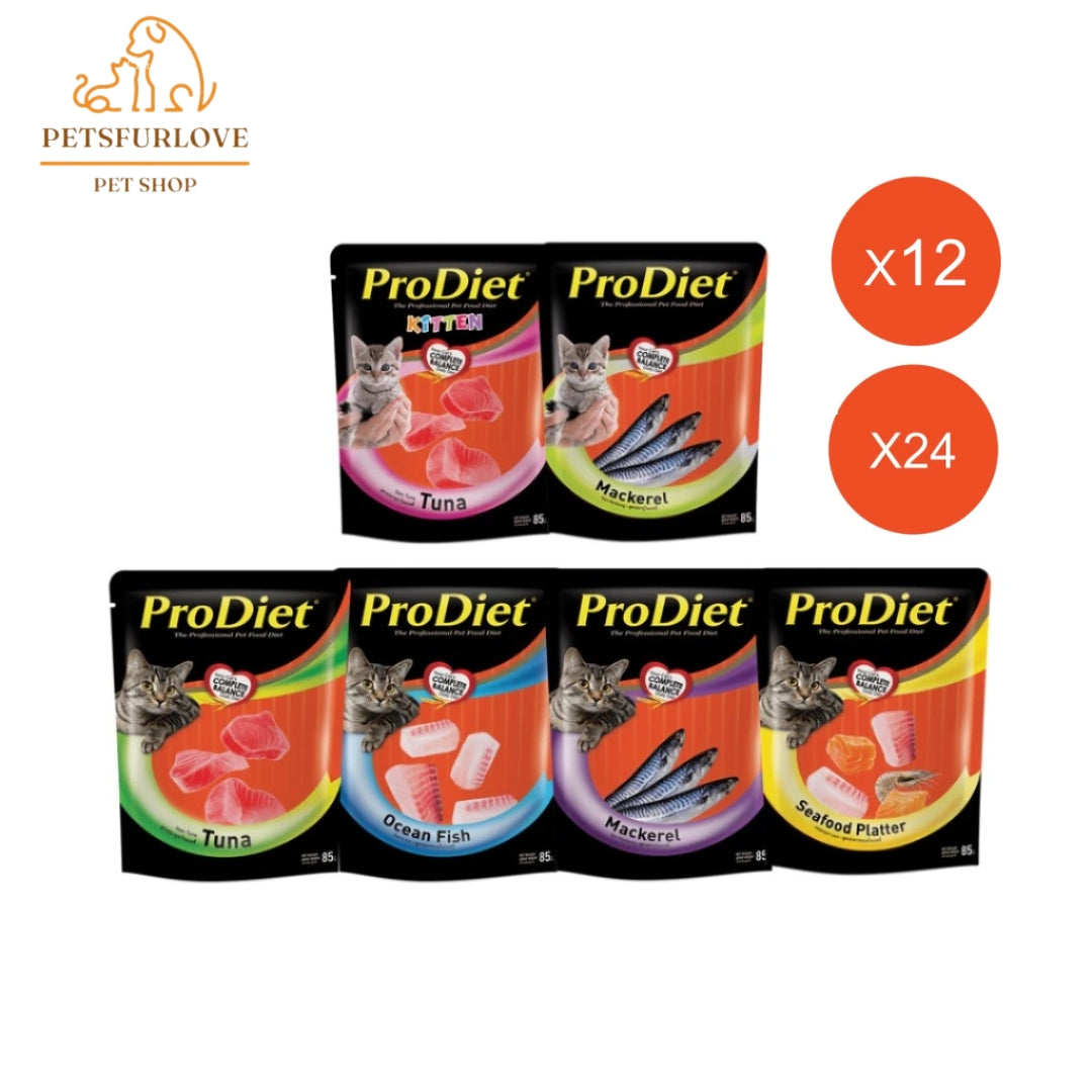 ProDiet Wet Cat Food (85g x 12/24 Packs)