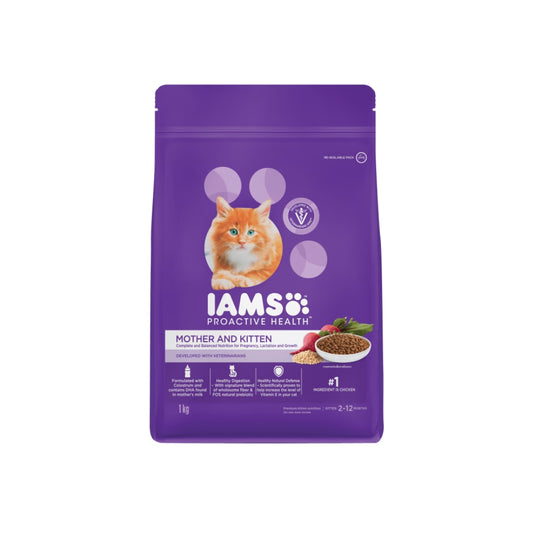 IAMS Premium Cat Dry Food Mother and Kitten in Chicken Flavor 1KG/3KG